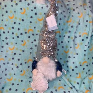 Blue and silver gnome doll